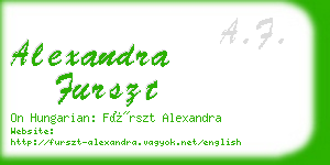 alexandra furszt business card